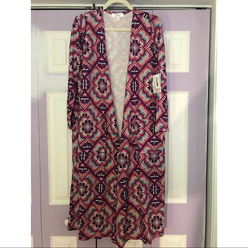 NWT LuLaRoe Shades of Purple Sarah Duster, size M